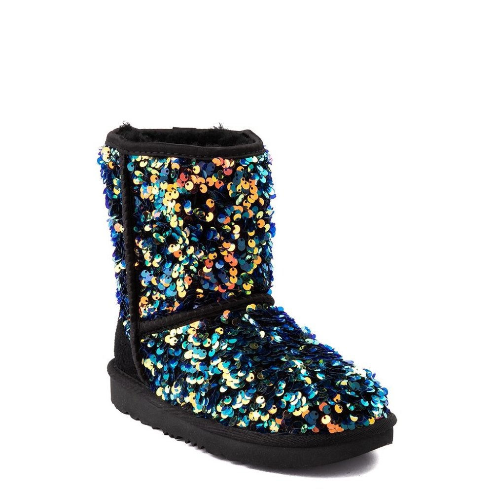 NIB UGG STELLAR SEQUIN BLACK CLASSIC SHORT BOOTS